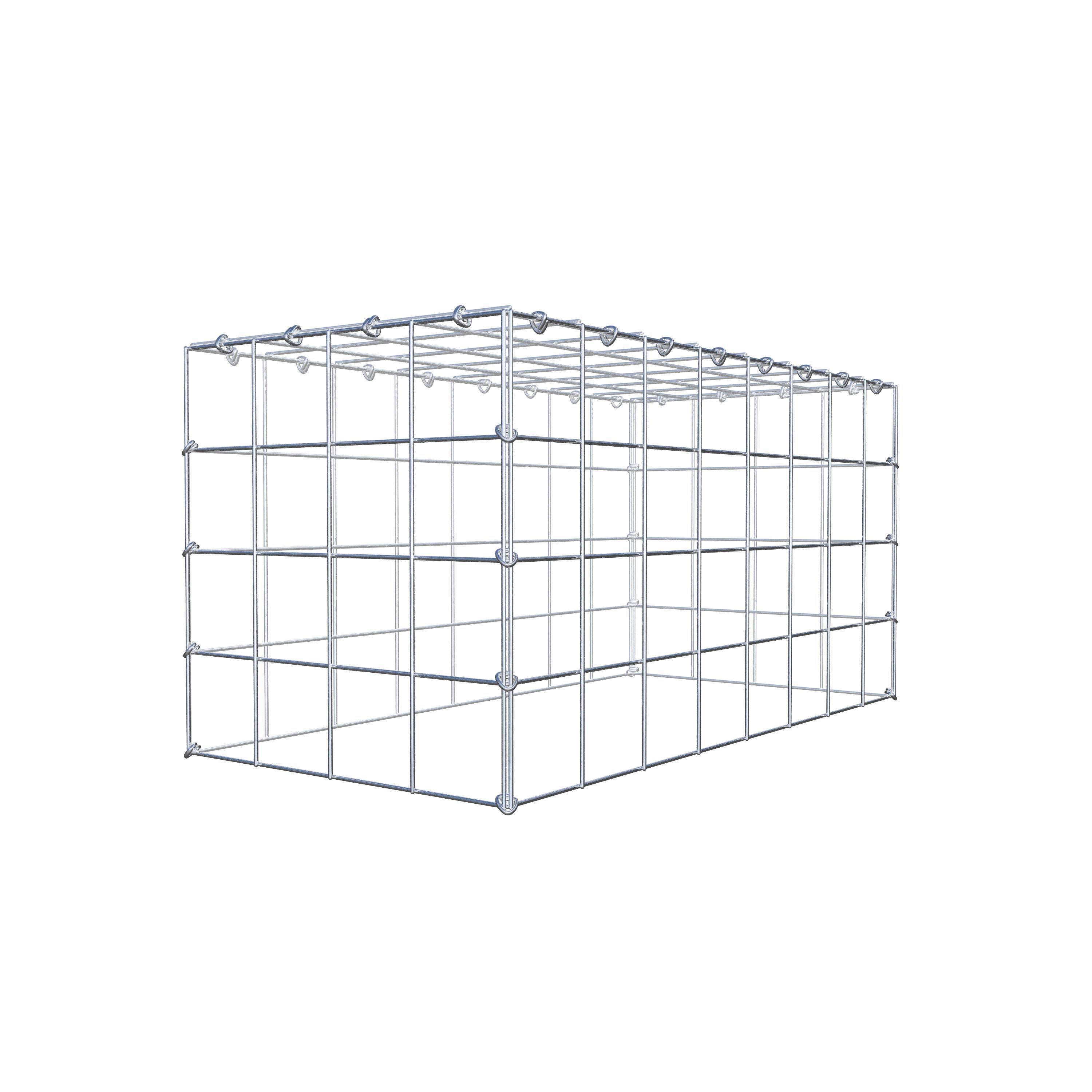 Gavión para apilar en acero galvanizado 80x40x40cm (LxAxP), malla 10 x 10cm, Anillo en C, sin rejilla inferior - 6