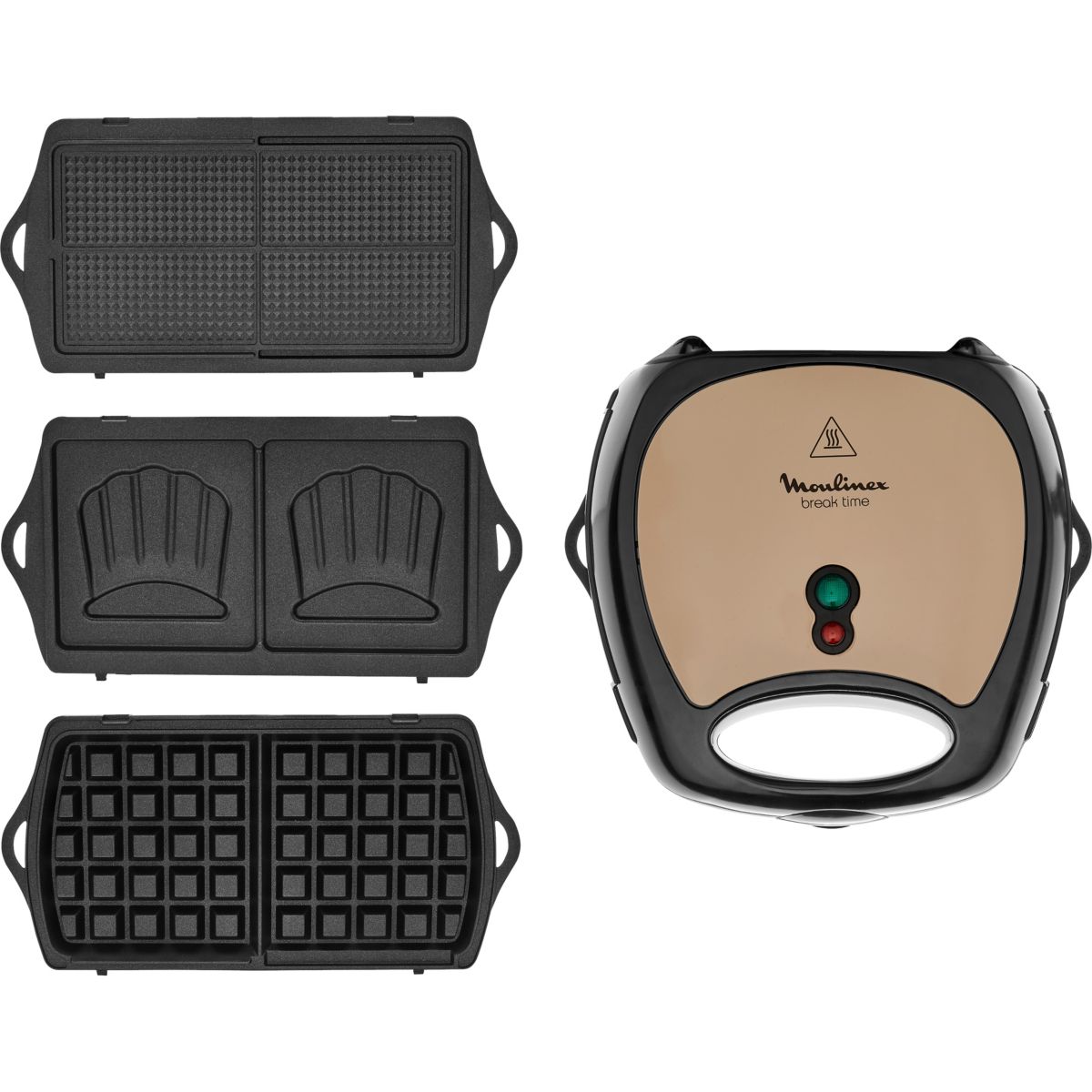Gaufrier, croque monsieur MOULINEX break time SJ617B12 | Leroy Merlin