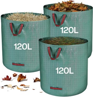 Sac Jardin Dechets Verts 3X 272L - Sac Dechets Verts Avec Poignées, Pliable Et Réutilisable