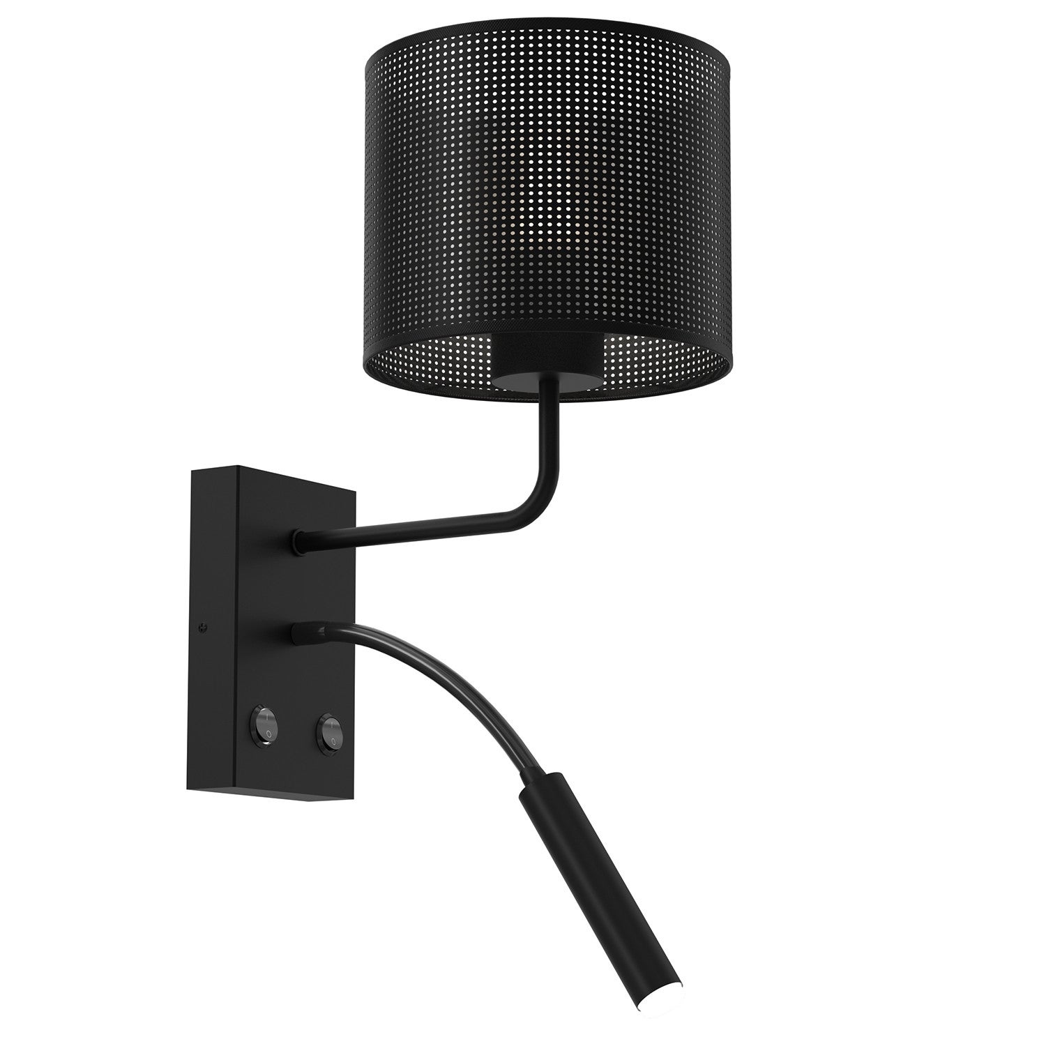 Kinkiet ścienny Loft Shade czarny mat 1xE27+G9x15W do czytania z włącznikiem wym: 38 x 18 x 26 cm metal IP20 Luminex