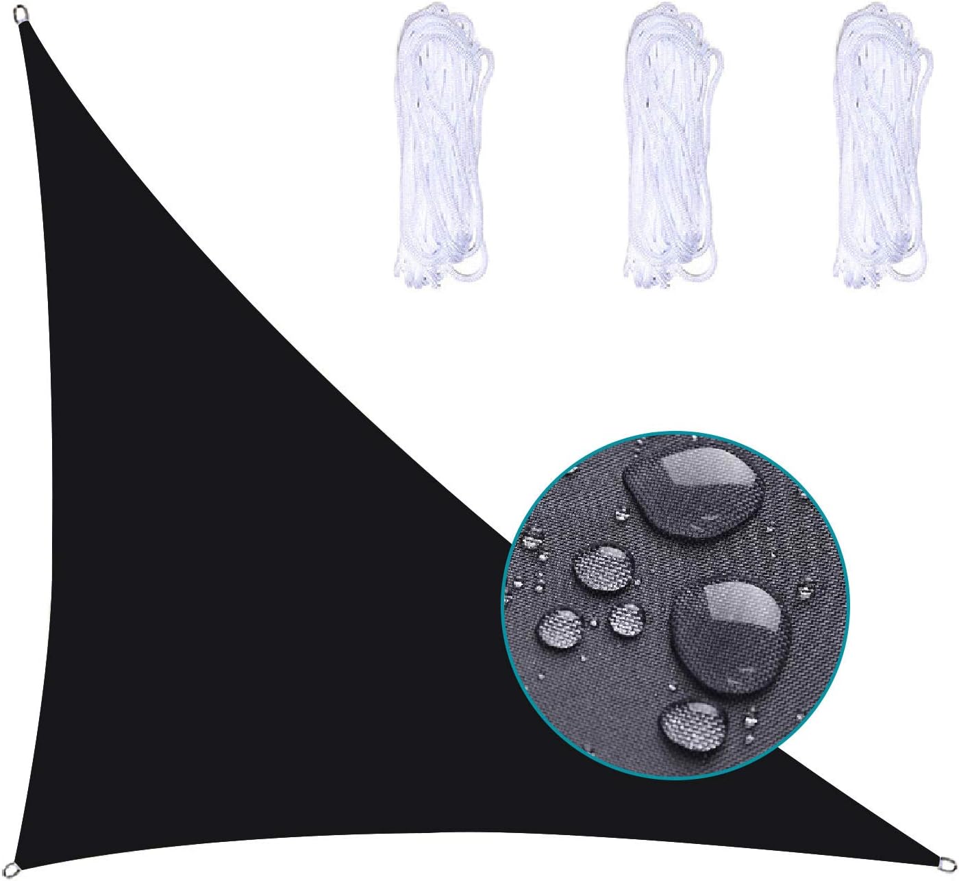 Voile D'Ombrage Triangle ImperméAble Toile Tendue Protection des Rayons ...