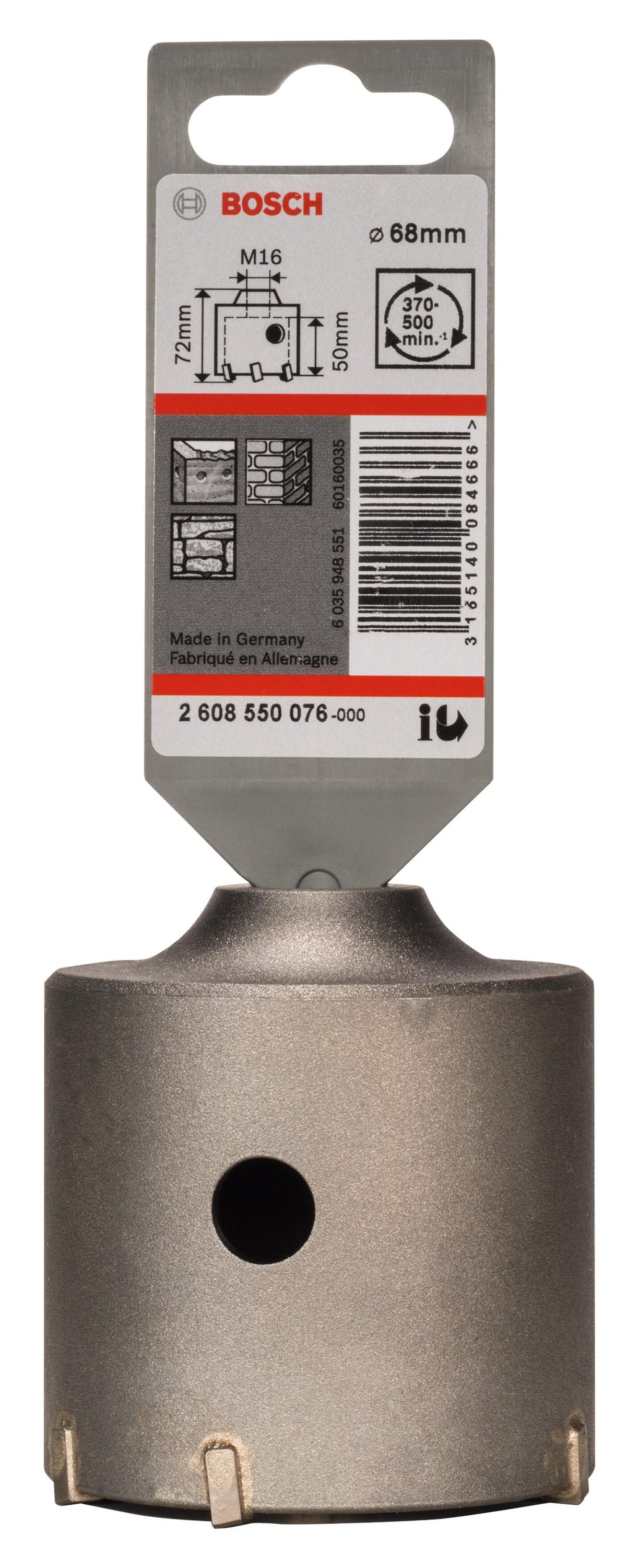 Coroa BOSCH sds plus/hex 68x50x80mm. 6 - 2