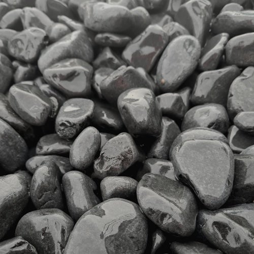 Sac de +/- 800 kg = 10M² Galet de marbre gris foncé 25-40 - 2