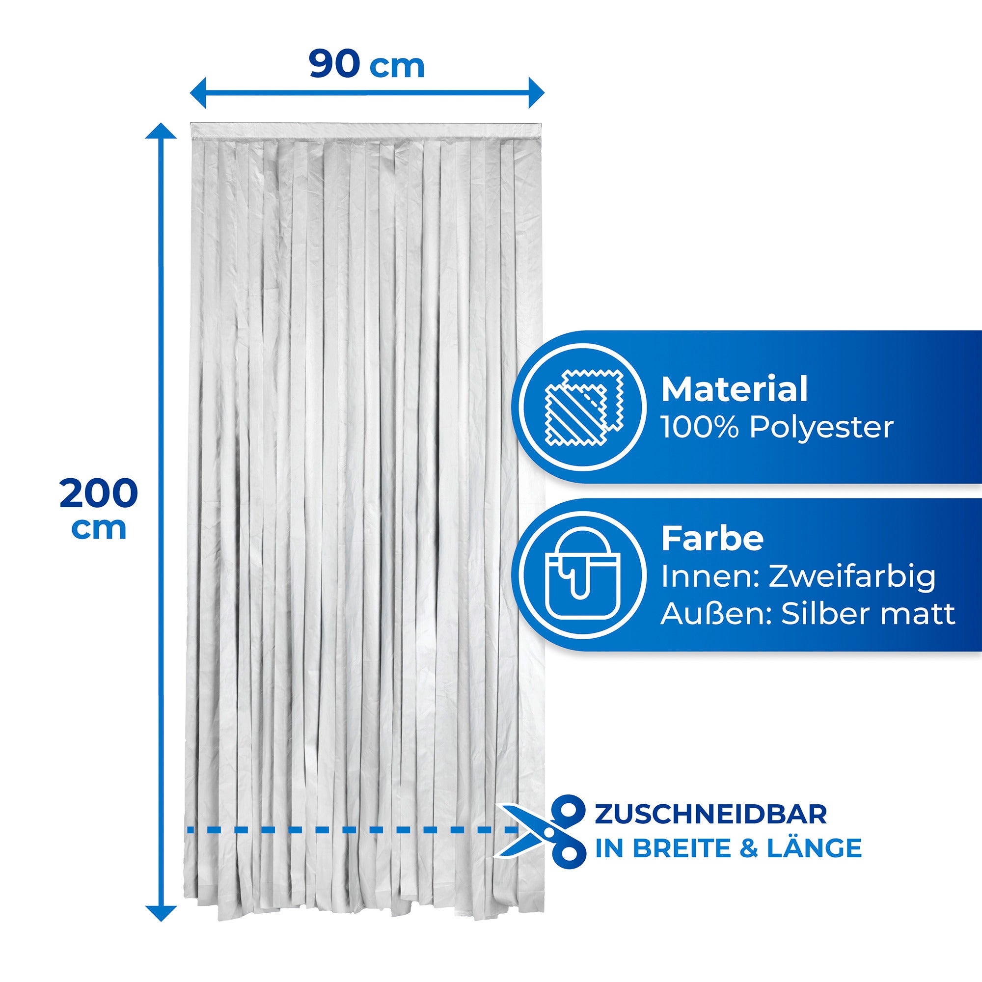 Rideau De Porte Isolation Magnétique 140 X 240Cm, Rideau Thermique