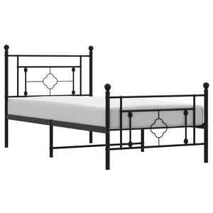 Olee Sleep Struttura letto moderna in metallo da 22,9 cm, supporto antiscivolo a doghe in acciaio, base per materasso in acciaio, senza bisogno di molle, nero, queen size