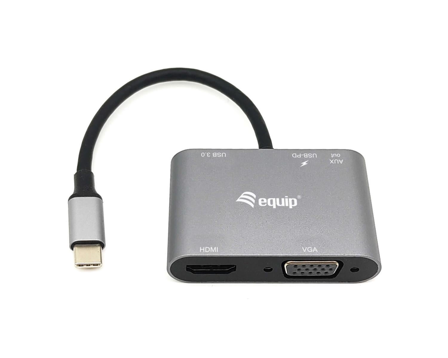 Equip 133483 Base Para Portátil Y Replicador De Puertos Alámbrico Usb 3.2 Gen 1 (3.1 Gen 1) Type-C Negro/Gris , Leroy Merlin