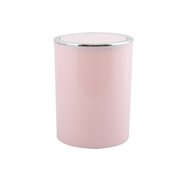 Cestino Porta Rifiuti In Plastica Rosa 25,6x20,1x20,1 Cm – Senza Coperchio, Capacità 8L, Per Camera, Bagno, Ufficio E Cucina
