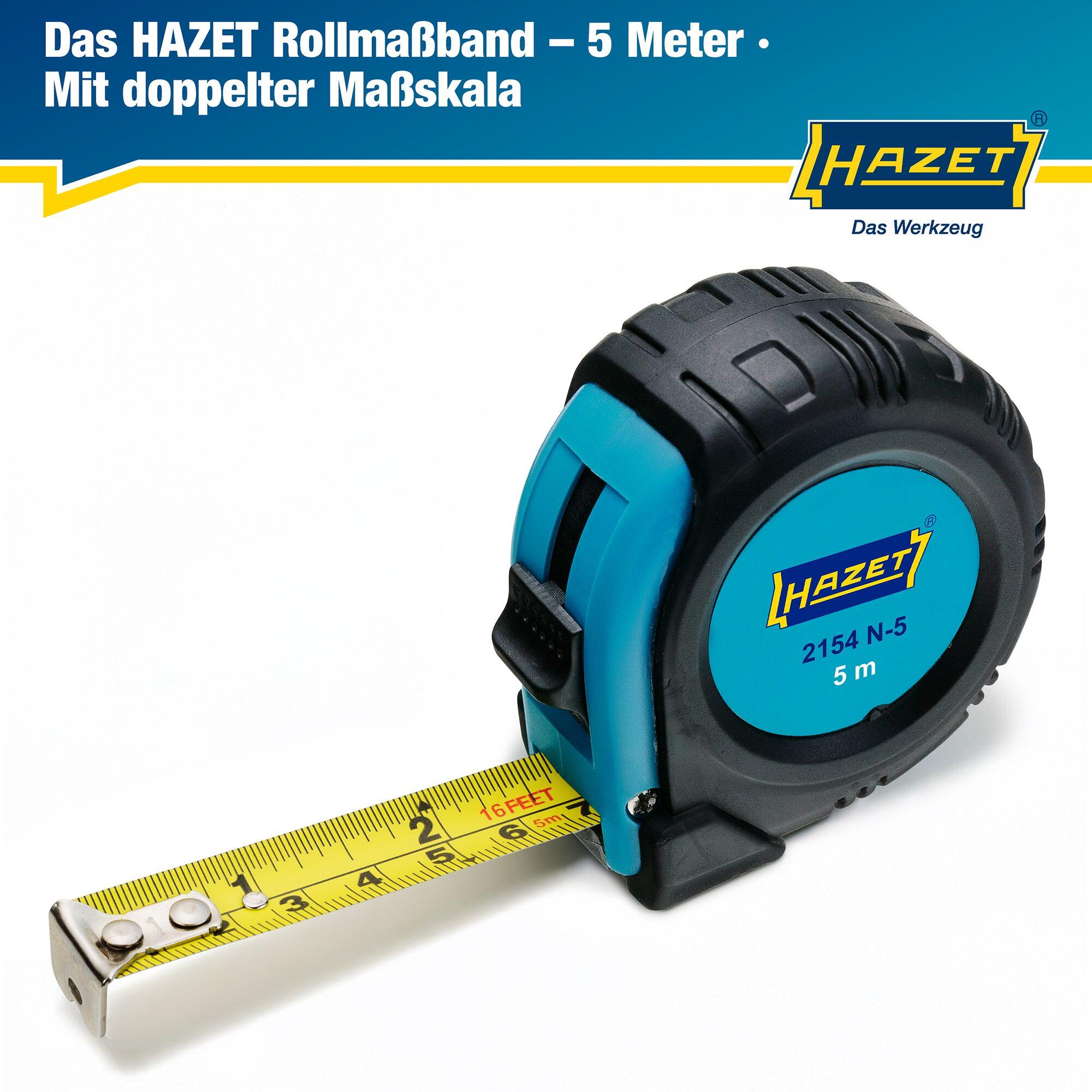 Mètre-ruban 5 m acier Hazet neu 2154N-5 - 2