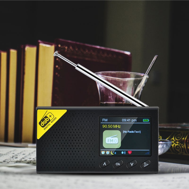 Radio numérique DAB et FM avec Bluetooth, radio numérique portable rechargeable sans fil DAB+FM avec système audio stéréo, écran LCD, multilingue - 2