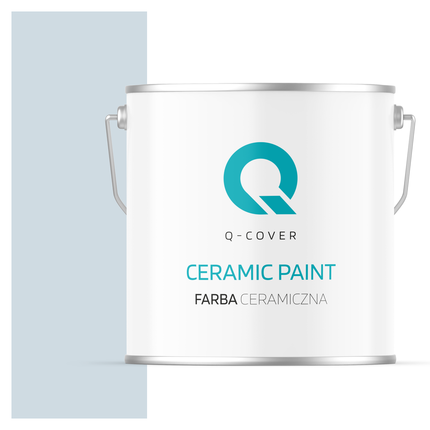 Farba Ceramiczna Do Ścian i Sufitów Q-Cover Szary platynowy jasny H0668 Głęboki Mat 5L