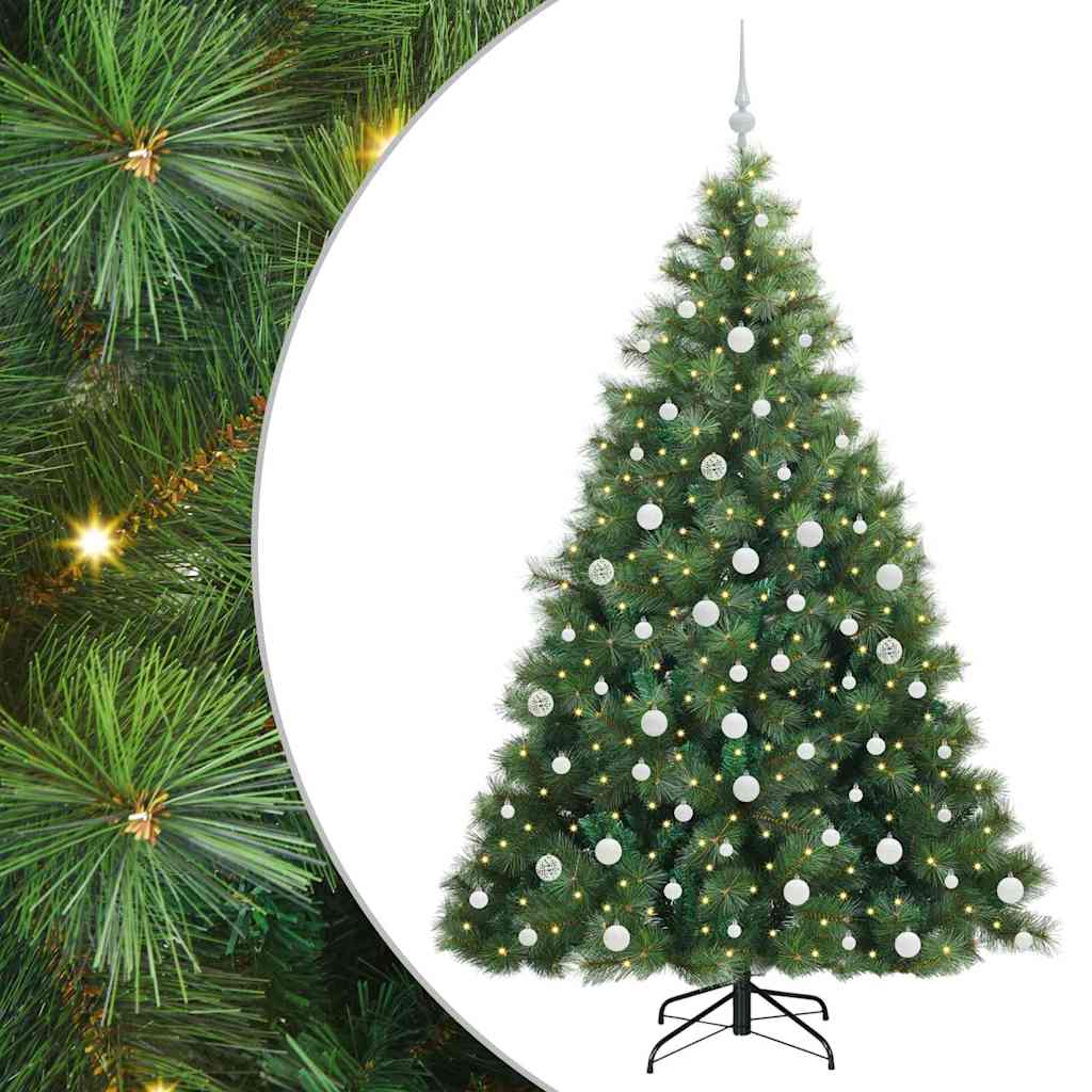 vidaXL Sapin de Noël artificiel avec 300 LED Vert 180 cm PE et PVC - 2