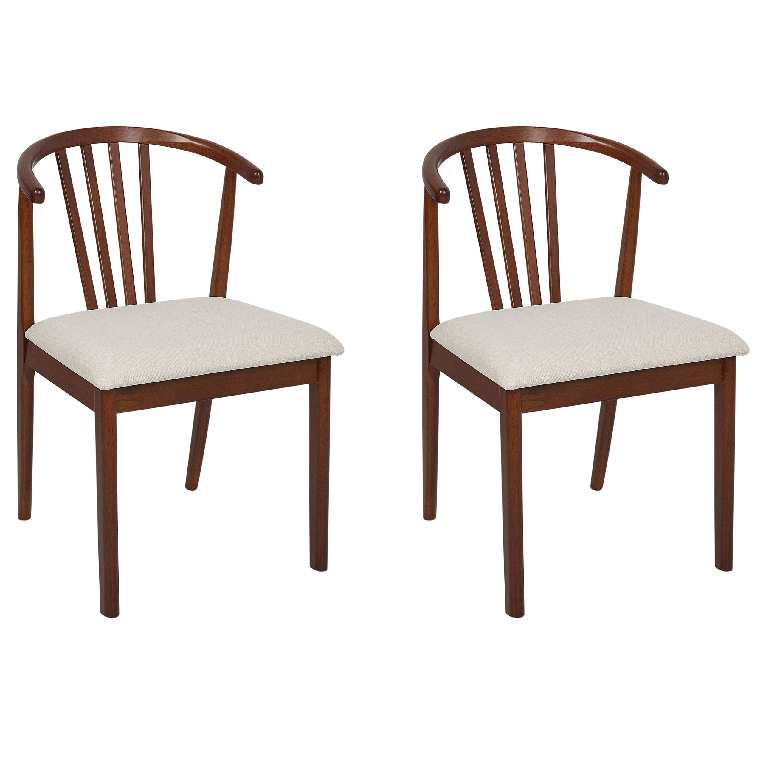 Beliani Conjunto De 2 Sillas De Comedor Craig Madera Marrón/Oscuro , Leroy Merlin
