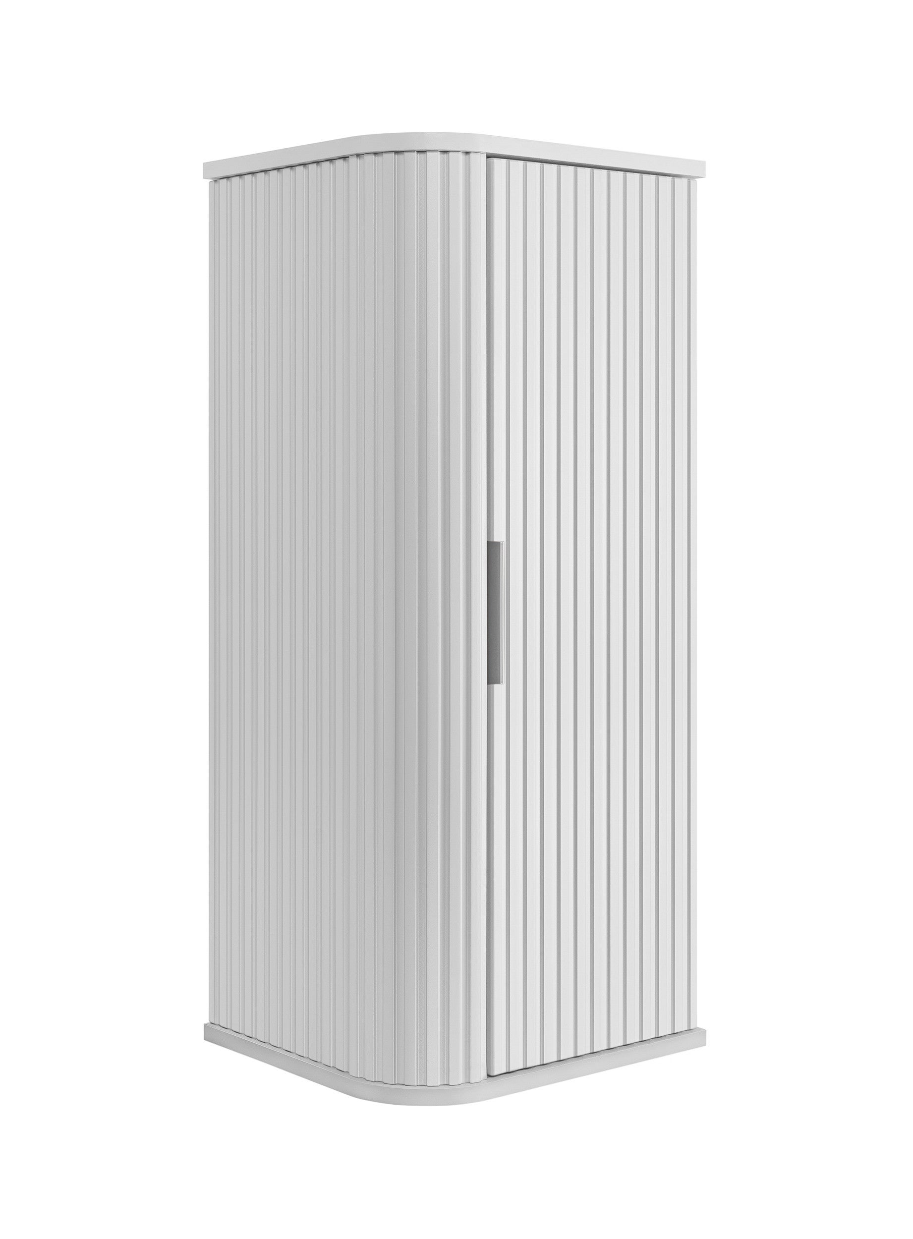 Szafka łazienkowa, biała, uchwyt srebrny, 79 x 35,5 x 31,5 cm