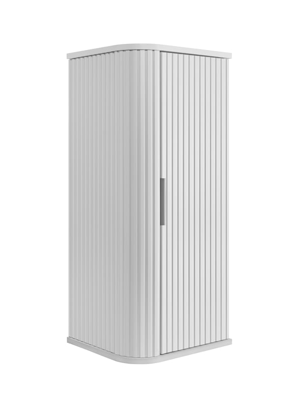 Szafka łazienkowa, biała, uchwyt srebrny, 79 x 35,5 x 31,5 cm