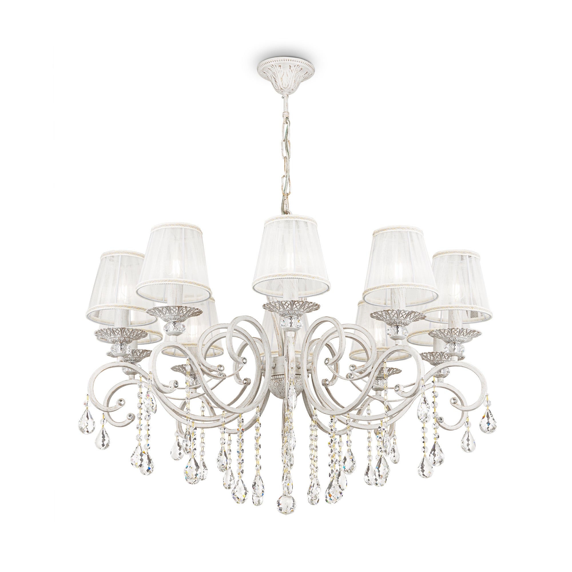 Lampa wisząca Dallas mosiężno-złota 25xG9x28W nad stół wym: 133,9 x 23,8 x 123,5 cm szkło Maytoni