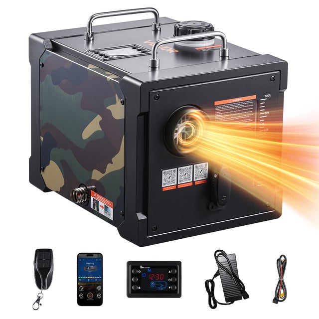 Chauffage Diesel VEVOR 8 kW DC 12 V/24 V, avec Contrôle par Application Bluetooth, Télécommande et Écran LCD, Réservoir 7 L, pour Camion Camping-car