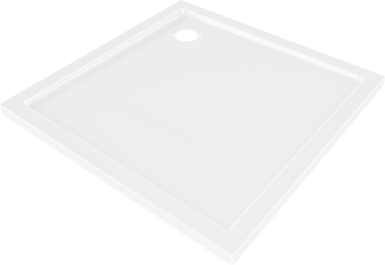 Mexen Flow brodzik kwadratowy slim 110 x 110 cm, biały połysk - 46S101111