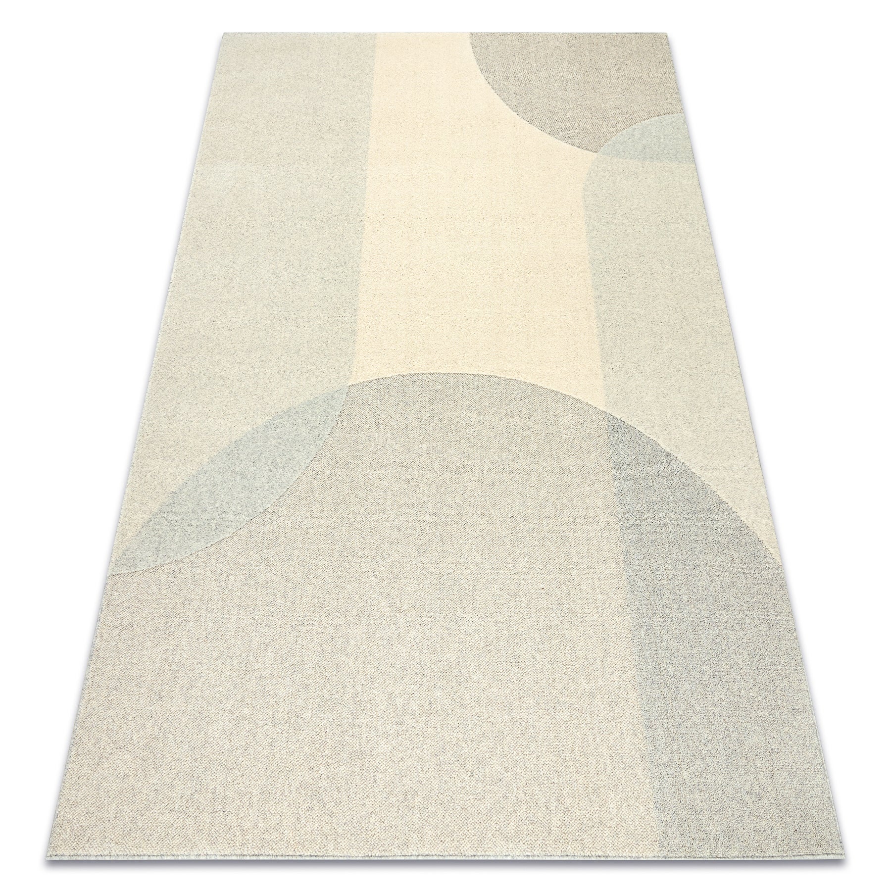 Dywan FLUX 461.7.AE120 wełniany OSTA - Geometryczny, strukturalny, loftowy beż / szary 200x300 cm