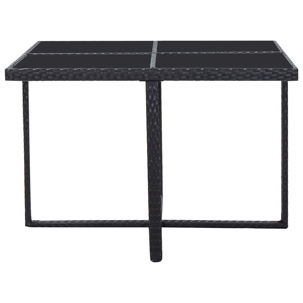 Salon de jardin 9 pcs avec coussins Résine tressée Noir 36 - 8