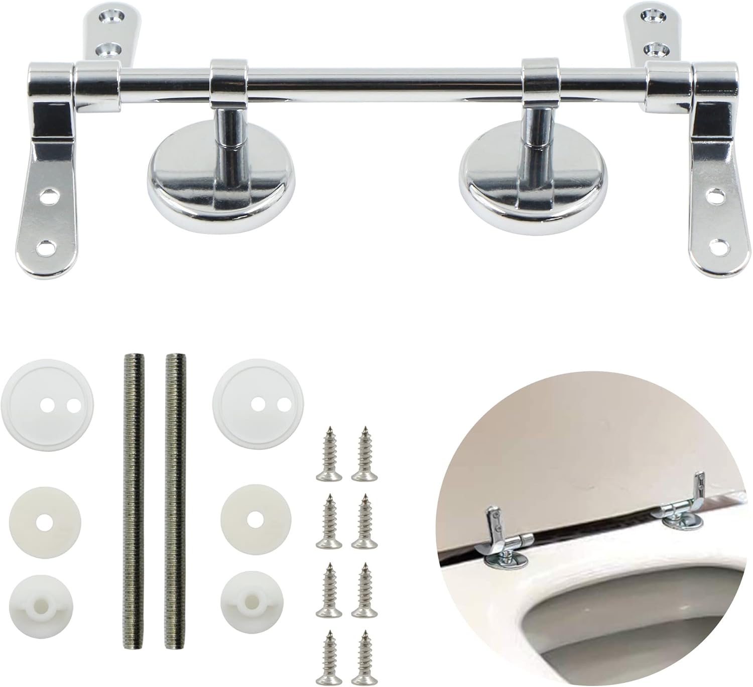 Zawias Klapy Sedesu Wc Zawias Mocujący Inox - Zamiennik Siedzenia Toaletowego Zawiasy Do Deski Sedesowej Zestaw Ze Stali Nierdzewnej
