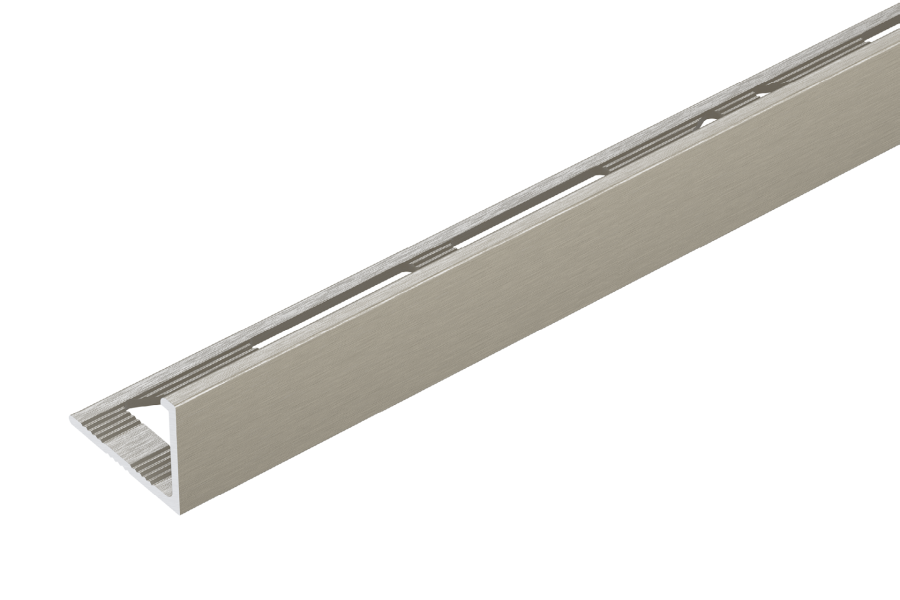 Profil do glazury narożny aluminiowy 10mm CEZAR L= 2,50m Tytan Szczotkowany mat
