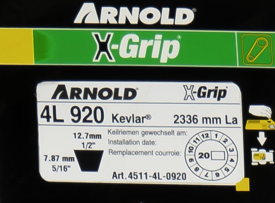 Courroie trapézoïdale X-Grip V de type 4L920 - 2