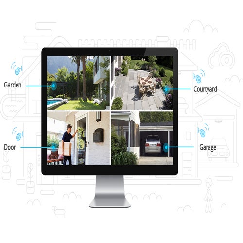 FOSCAM FN8108W-B4-1T KIT WIFI NRV 2K/3MP, 8CH, DÉTECTION HUMAINE, PLUG & PLAY - 8