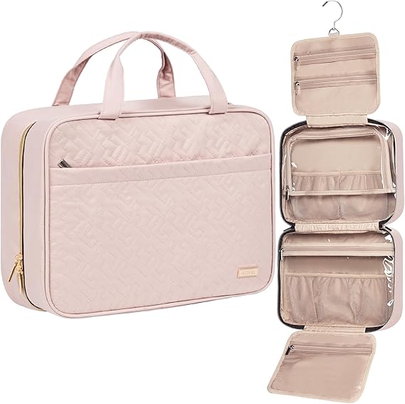Trousse De Toilette Voyage 4 En 1 Imperméable - 4 Compartiments Détachables - Colexy, Blanc Nacré