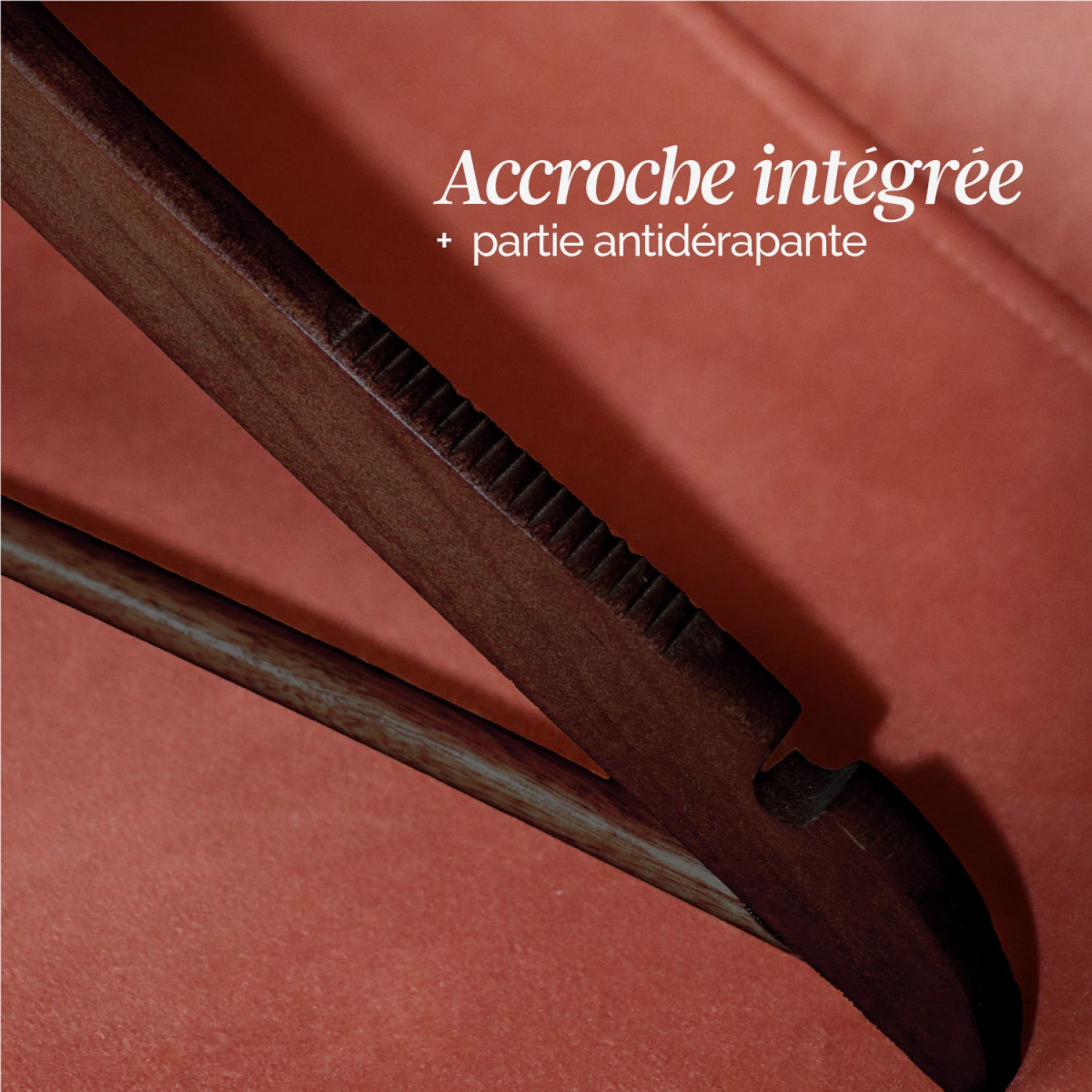 Lot de 40 cintres 44.5 cm pour vêtements adulte premium + avec crochet pivotant à 360° - Bois foncé - Vivezen - 4