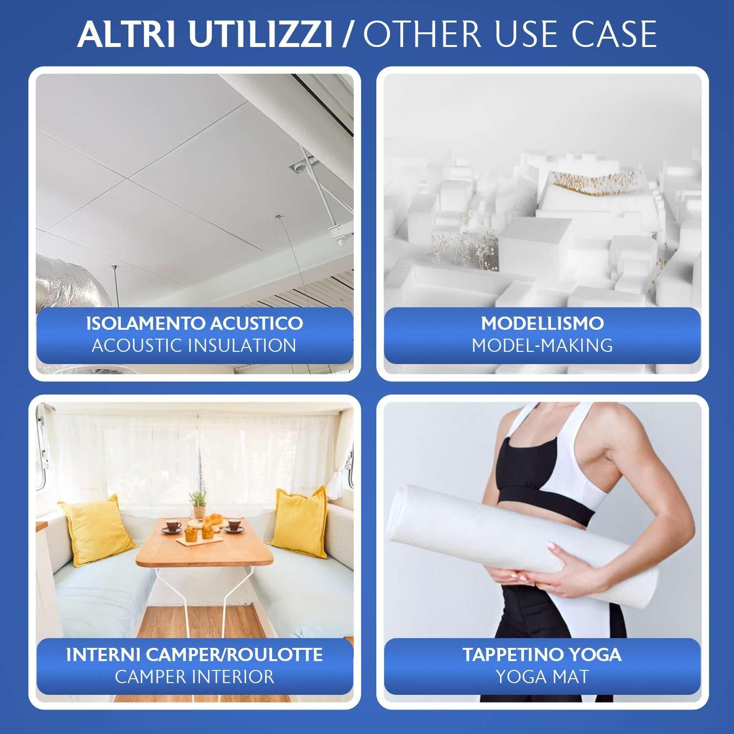 Borracha EVA, Espuma para Acolchoamento 200x100 cm, Densidade 30, Espessura 10 cm. Espuma de Célula Fechada, Náutica, Faça Você Mesmo e Acolchoamento - 6