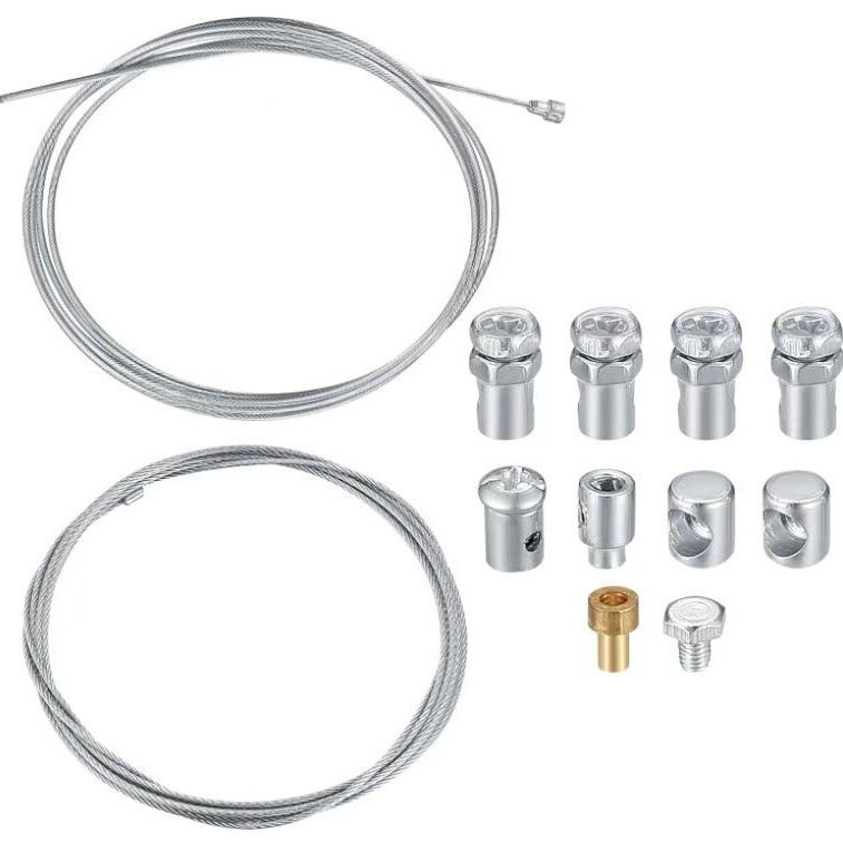 Uniwersalna linka sprzęgła Ø0,6mm, 2 metry z zaciskiem do linki, do motocykla, kosiarki, quada (2 linki)