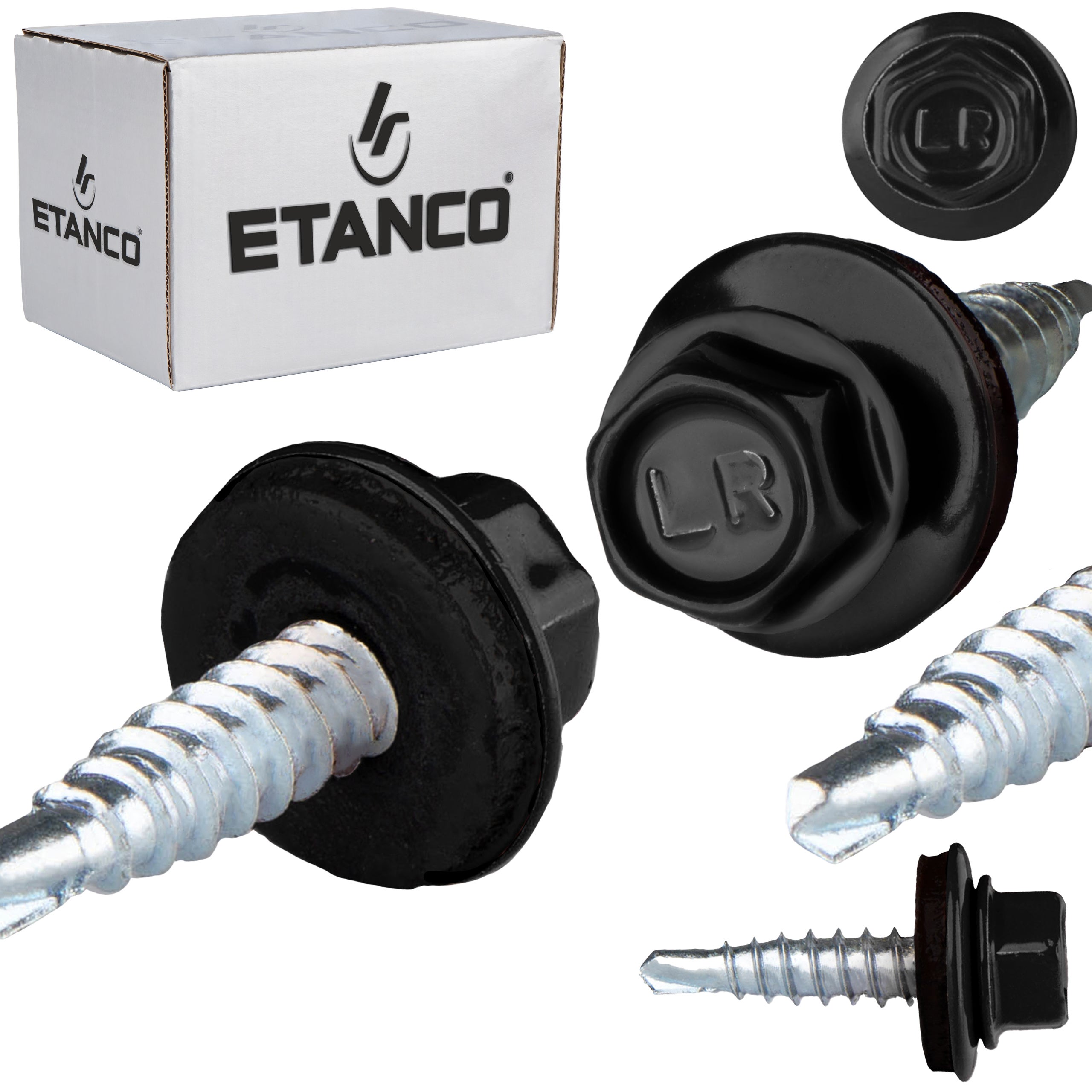 Wkręty samowiercące farmerskie Etanco GTO2 Z14 4,8x20 mm RAL 9005 250szt