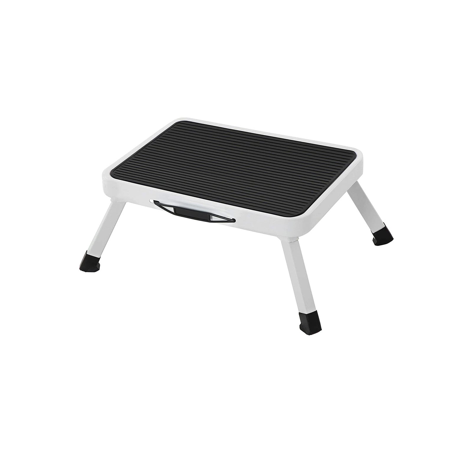 Songmics Blanco Escalera Plegable De Acero, - Imagen 3