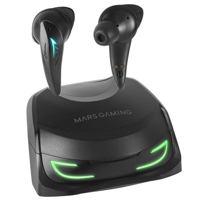 Mars Gaming Auriculares Inalambricos Premium TWS MHI-ULTRA - ANC+ENC+PASIVA - Sonido Neographene - 24h de Bateria - RGB