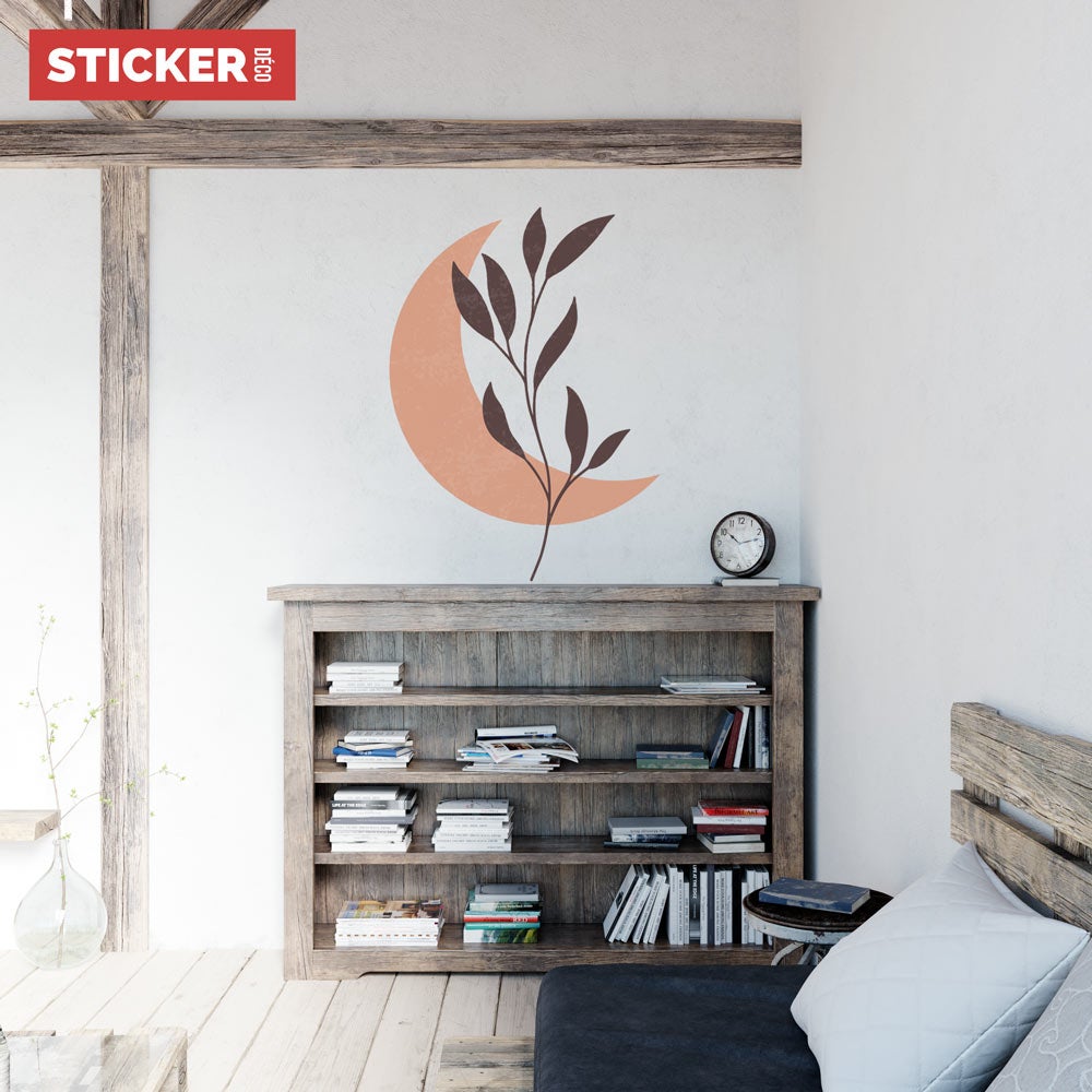 Sticker Lune Minimaliste - XXL (Hauteur 165cm, Largeur 120cm) | Leroy ...