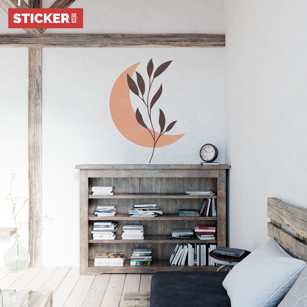 Lune Sticker Sticker Lune Minimaliste - XXL (Hauteur 165cm, Largeur 120cm) | Leroy ...