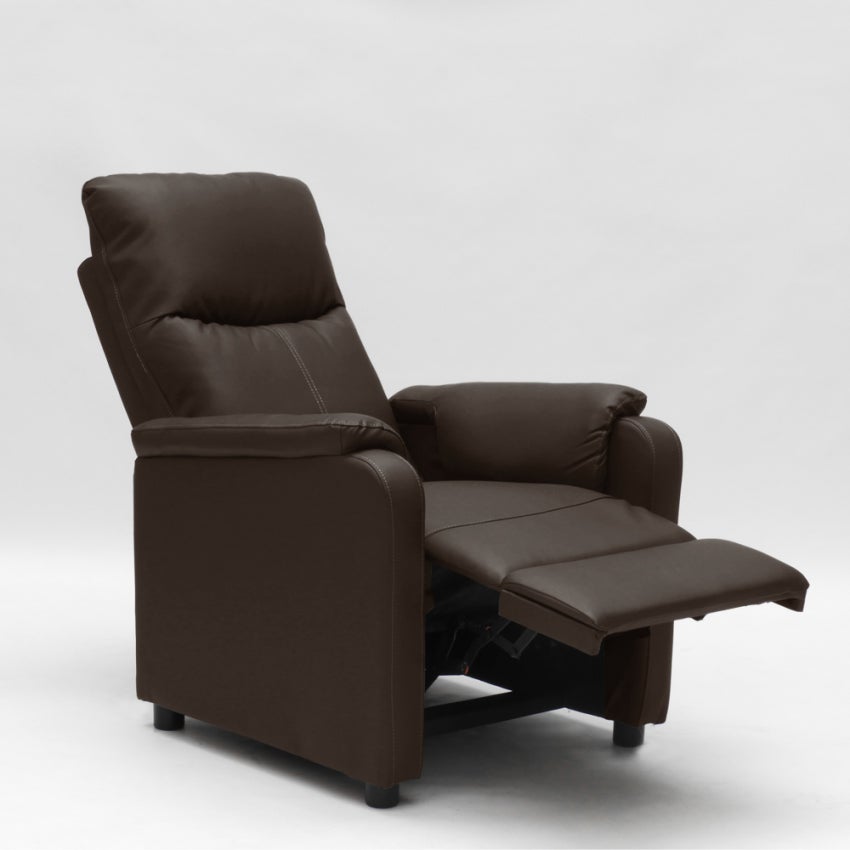 Fauteuil relax inclinable avec repose-pieds en similicuir Giulia - 3