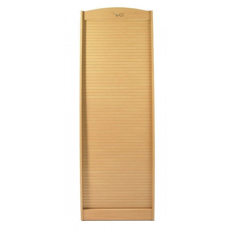 Meuble Bureau Informatique Avec Rideau – Bois Massif Foncé – 100 Cm