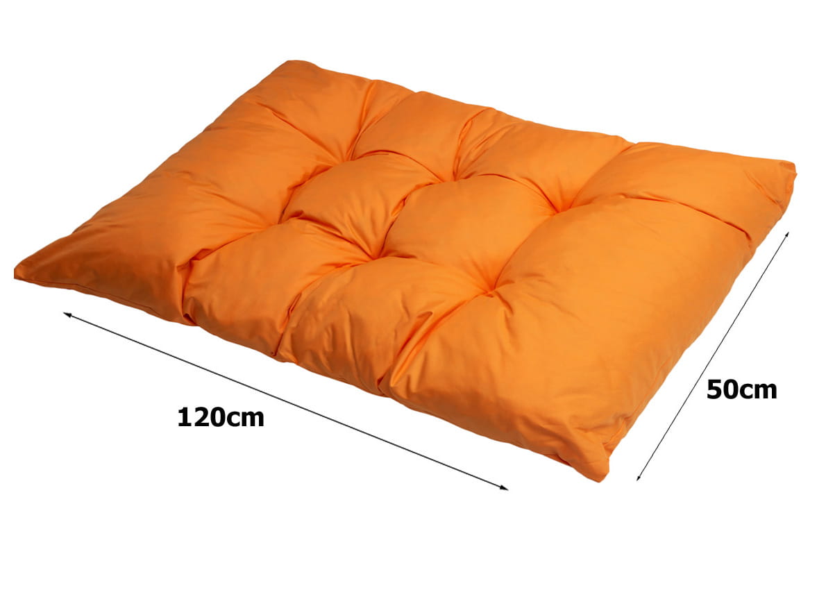 Set coussins pour palettes 120x50 avec dossier 120x40 orange – coussins extérieurs pour canapé palette, matelas de jardin épais - 8