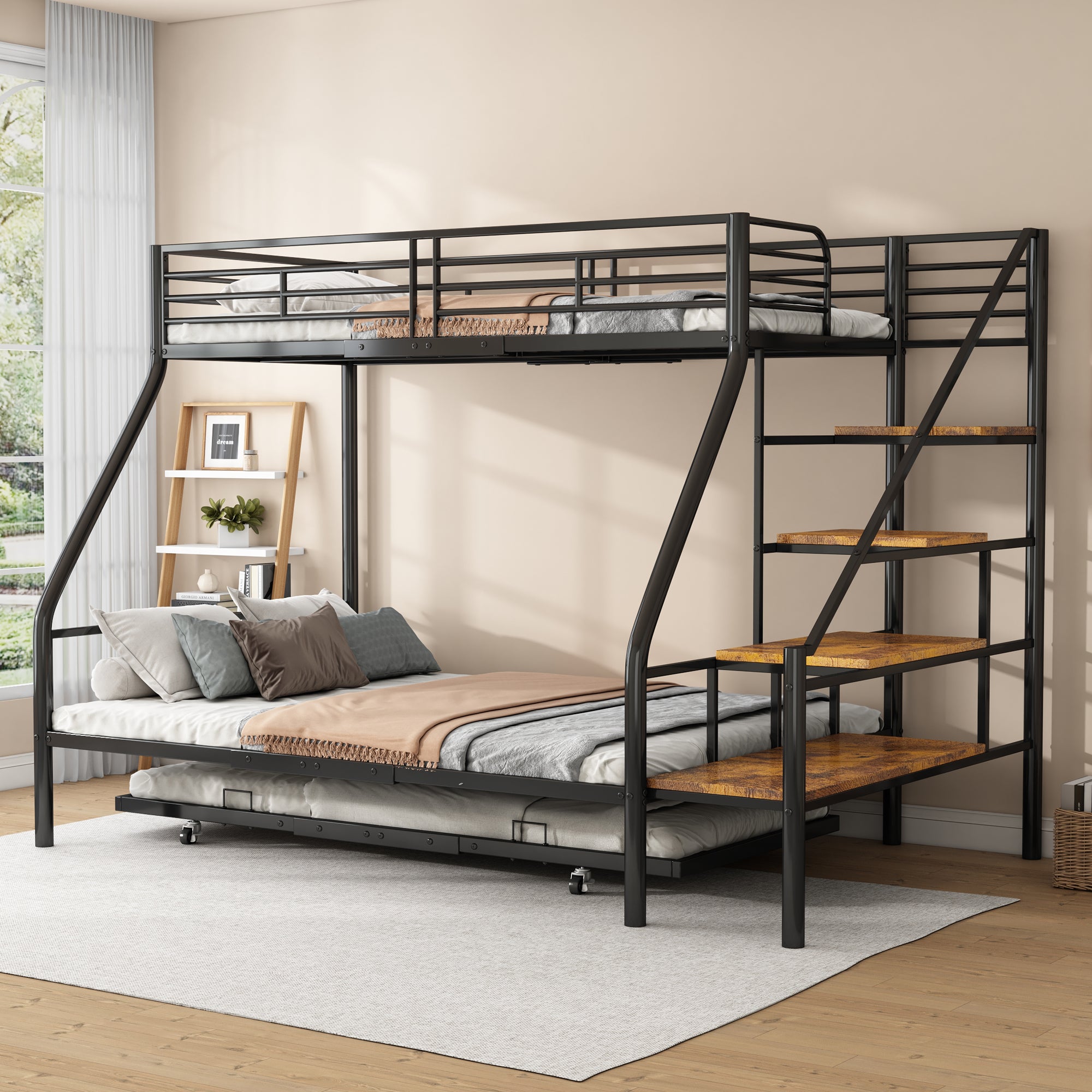 Lits Superpos s 140 X 200 90 X 200 Cm Avec Lit Gigogne 90 X 190 Cm Lits Superpos s 140 X 200 90 X 200 Cm Avec Lit Gigogne 90 X 190 Cm