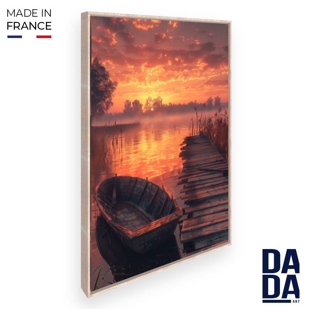 Tableau sur toile, Lagon au coucher du soleil, par Adriano Galasso