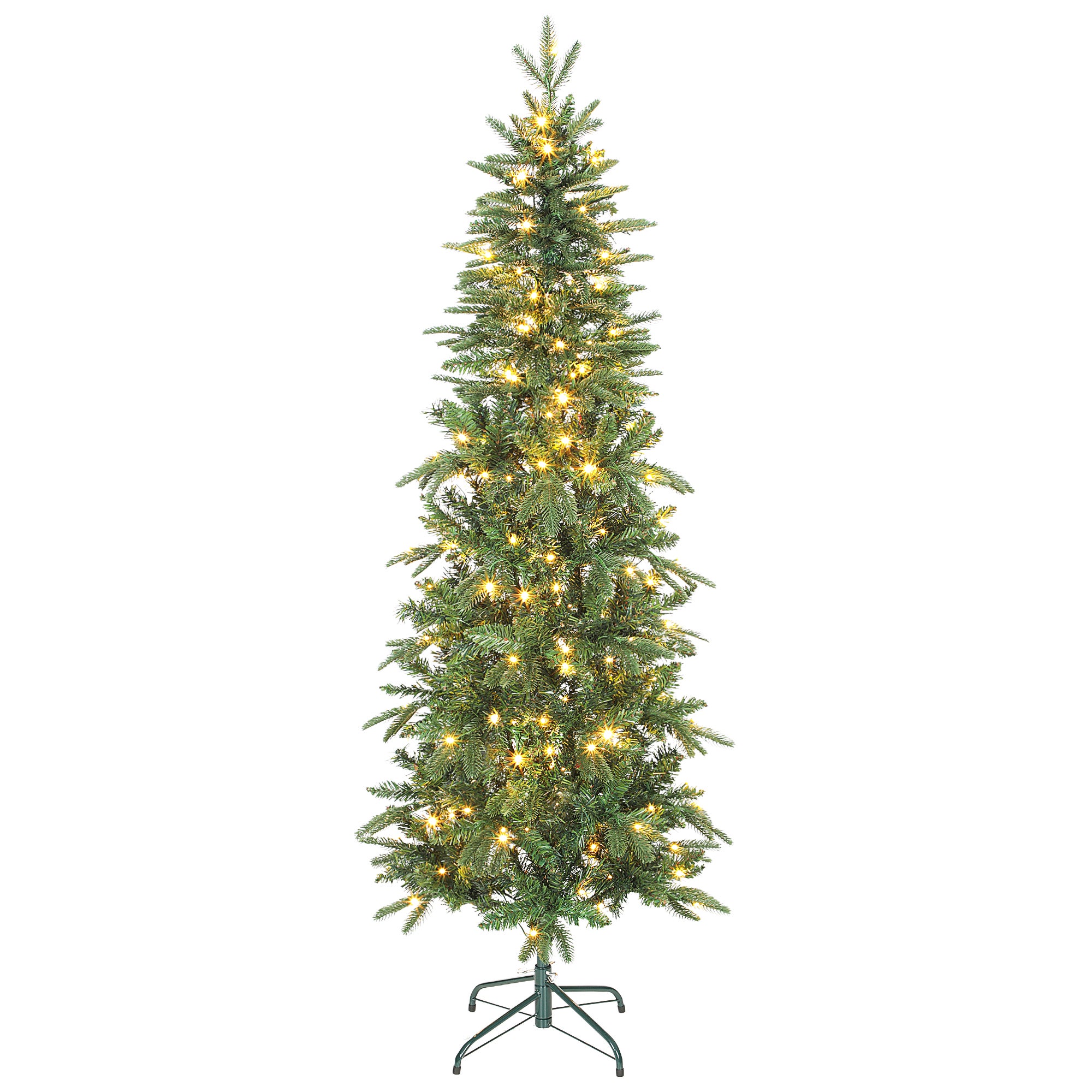 Sapin de Noël artificiel 180 cm, arbre de Noël slim avec 200 lumières 8