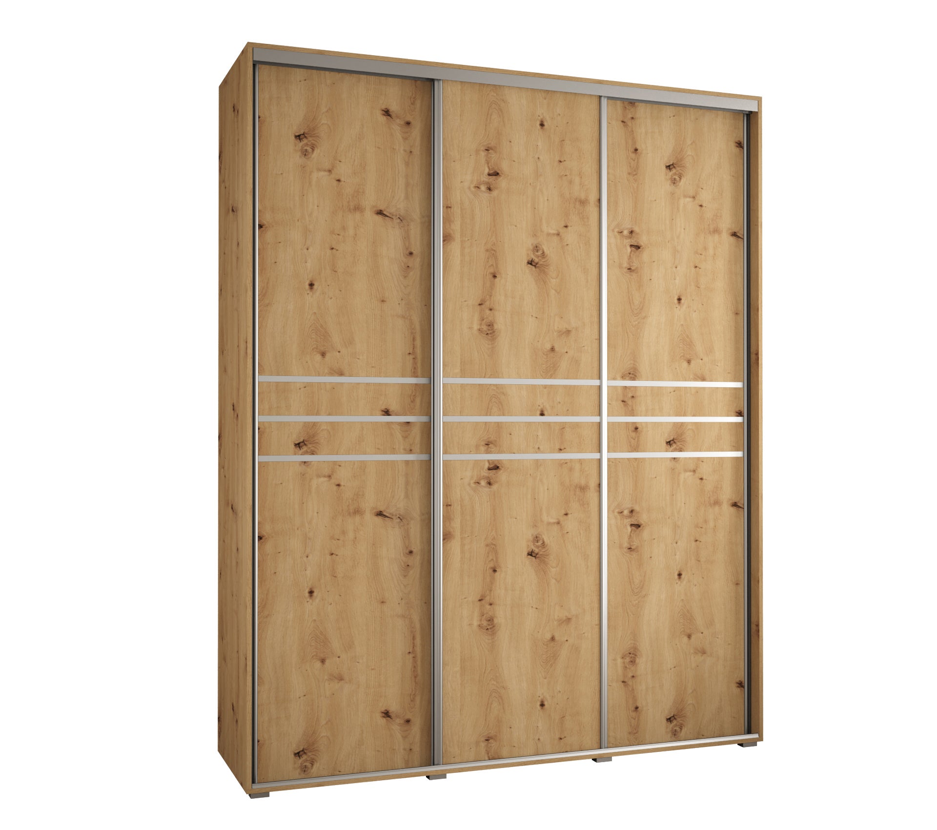 Szafa przesuwna wysoka Davos 10 200 x 45 x 235,2 cm artisan + artisan + u. srebrny - Abiks Meble