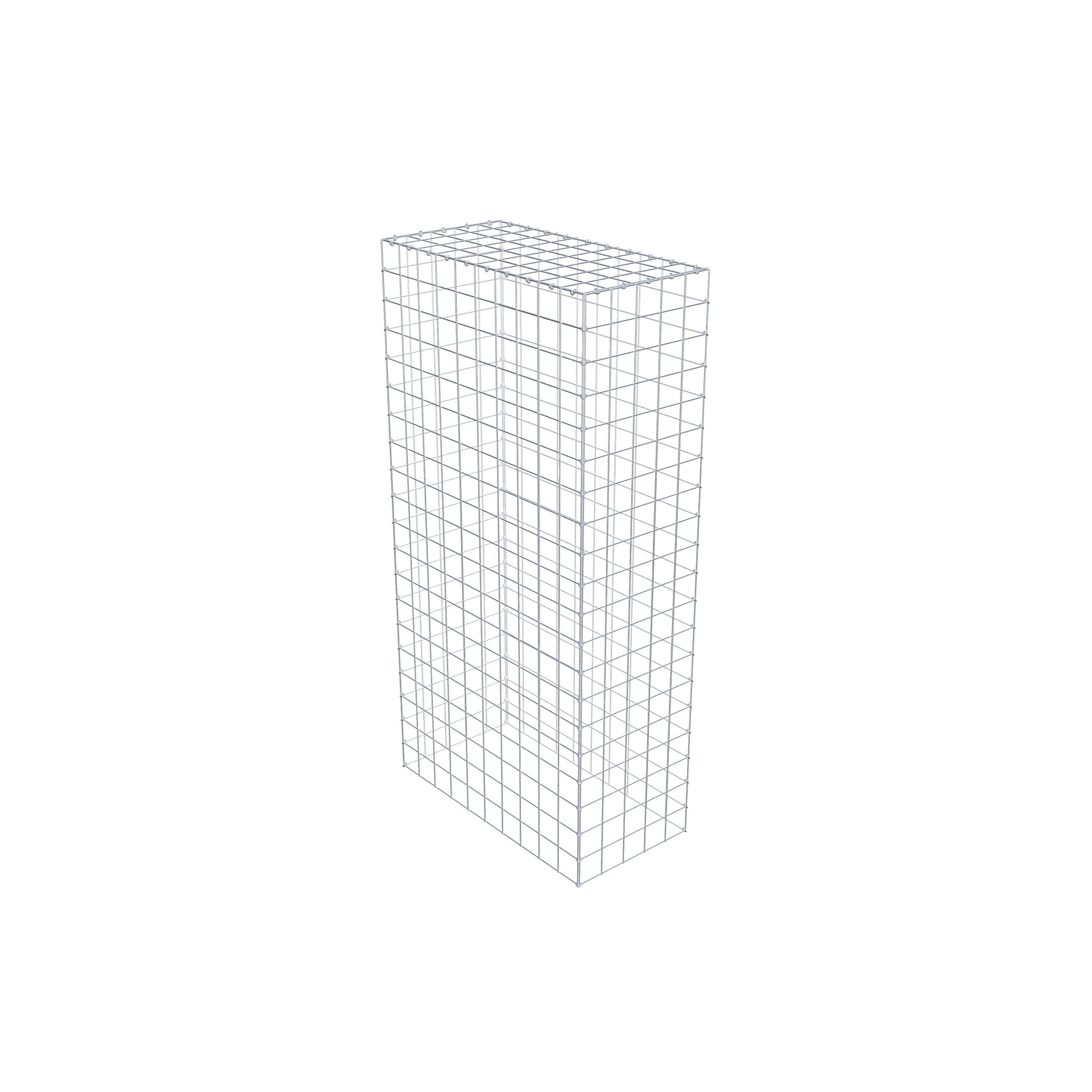 Gavión para apilar en acero galvanizado 200x100x50cm (LxAxP), malla 10 x 10cm, Anillo en C, sin rejilla inferior - 6