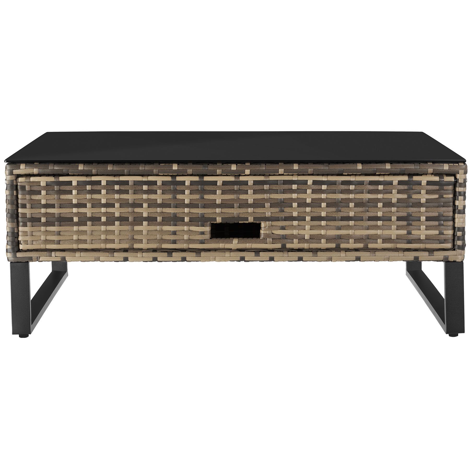 Tectake Salon de jardin en polyrotin Ostuni - marron naturel - 8