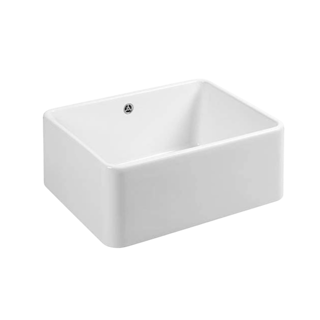 Évier timbre d'office céramique blanc Sanindusa FARMHOUSE XS 1 bac 590x458