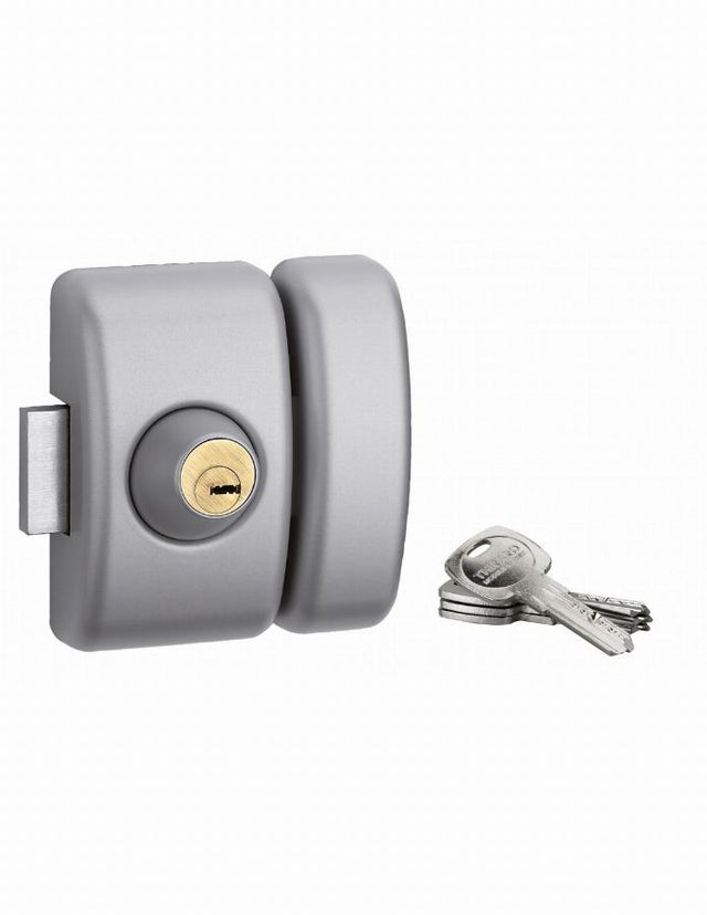 Verrou universel thirard double cylindre languette hg5 + 3 clés - argent - 00080475