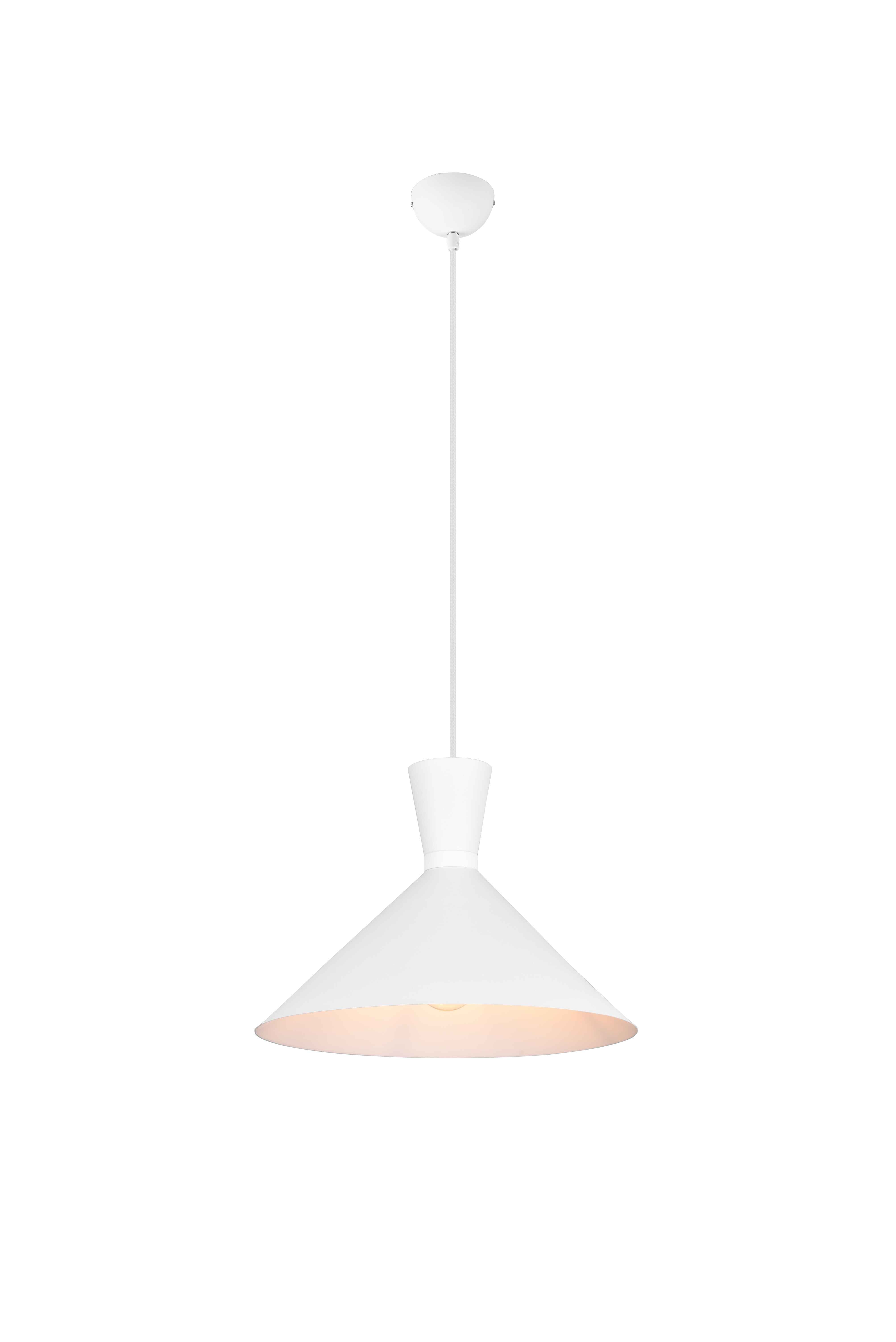 Lampa wisząca ENZO biała 1 x E27 x 28W wym: 150 x 35 x 35 cm RL