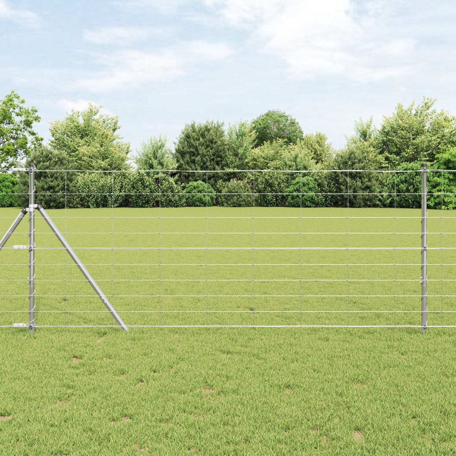 Słupek ogrodzeniowy. Galwanizowany 50 x 1 m Stal vidaXL