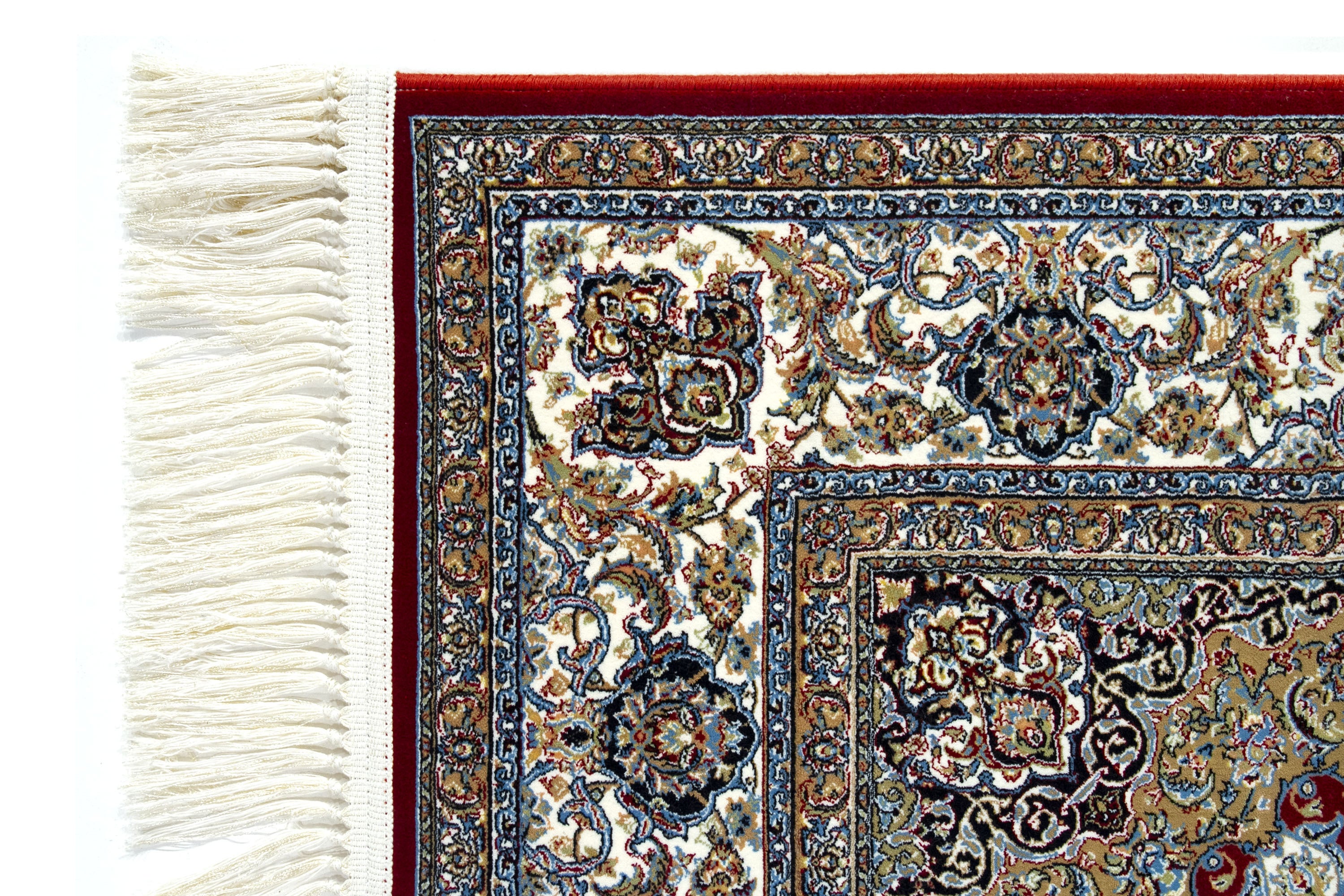 Hamid - Tapis 225x150cm motif floral oriental rouge - 4